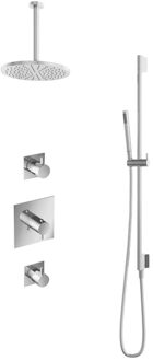 Get Together IBS2CR inbouwdouche met 30cm plafondbuis, 25cm hoofddouche en glijstang chroom