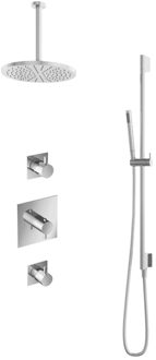 Get Together IBS2CR inbouwdouche met 30cm plafondbuis, 30cm hoofddouche en glijstang chroom