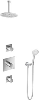 Get Together IBS2CR inbouwdouche met 3s handdouche en 15cm plafondbuis chroom