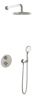 Get Together IBS2RAGN inbouwdouche met 3s handdouche en 25cm hoofddouche geborsteld nikkel