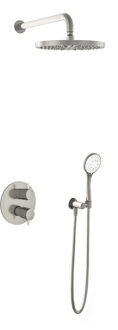 Get Together IBS2RAGN inbouwdouche met 3s handdouche en 30cm hoofddouche geborsteld nikkel