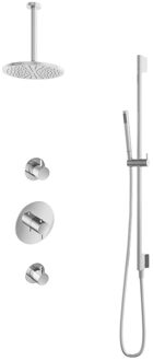 Get Together IBS2RCR inbouwdouche met 30cm plafondbuis en glijstang chroom