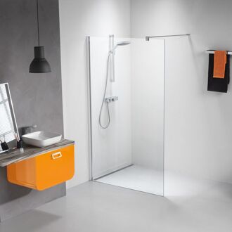 Get Wet by Sealskin Inloopdouche Sealskin Get Wet Impact Vrijstaand 100x195cm Chroom/Zilver Hoogglans Helder Glas