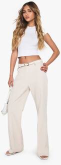 Getailleerde Broeken Met Uitlopende Pijpen, Cream - 40