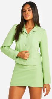 Getailleerde Longline Crop Blazer, Sage - 38