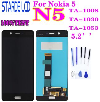 Getest AAA STARDE Vervanging LCD voor Nokia 5 N5 TA-1008 TA-1030 TA-1053 Lcd-scherm touch Screen Montage Digitizer Vergadering
