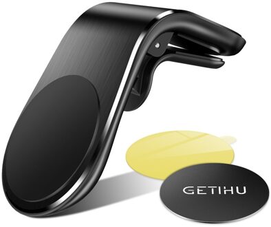 Getihu Magnetische Auto Telefoon Houder Metalen Mount Magneet Mobiele Stand Gps Ondersteuning Voor Iphone 12 11 Pro Max Xs Xr 8 Xiaomi Mi 10 Redmi zwart