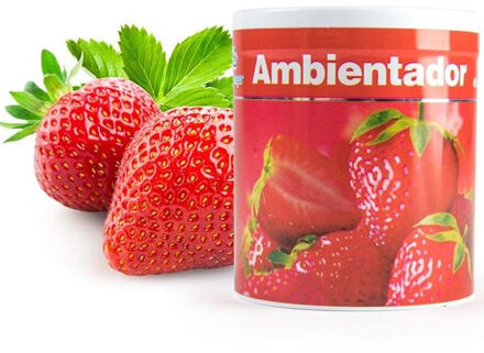 Geur gel Aardbei geur - 95 gram - geur blikje - 6 x 7 cm - auto/interieurparfum/luchtverfrisser