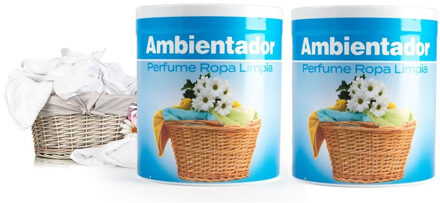 Geur gel Bloemen geur - 2x - 95 gram - geur blikje - 6 x 7 cm - schone was/kast geur