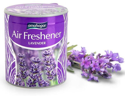 Geur gel Lavendel geur - 95 gram - geur blikje - 6 x 7 cm - auto/interieurparfum/luchtverfrisser