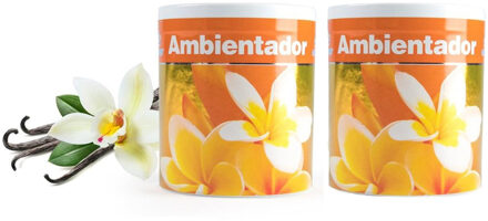 Geur gel Vanille geur - 4x - 95 gram - geur blikje - 6 x 7 cm - auto/interieurparfum/luchtverfrisser