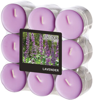 Geur theelichtjes/waxinelichtjes - 18x - Lavender aroma - 4,5 branduren