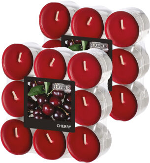 Geur theelichtjes/waxinelichtjes - 36x - Cherry aroma - 4,5 branduren