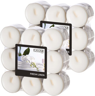 Geur theelichtjes/waxinelichtjes - 36x - Fresh Linen aroma - 4,5 branduren