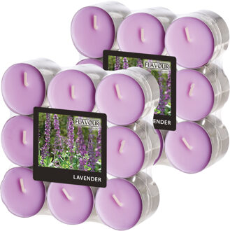 Geur theelichtjes/waxinelichtjes - 36x - Lavender aroma - 4,5 branduren