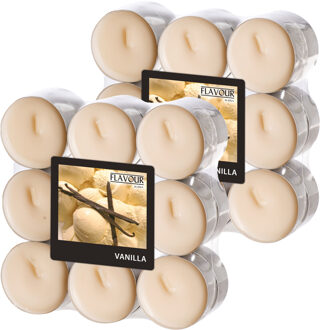 Geur theelichtjes/waxinelichtjes - 36x - Vanilla aroma - 4,5 branduren