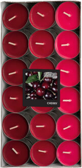Geur theelichtjes/waxinelichtjes - Mega pack - 36x - Cherry aroma - 4,5 branduren