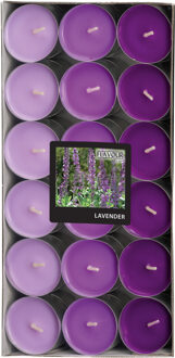 Geur theelichtjes/waxinelichtjes - Mega pack - 36x - Lavender aroma - 4,5 branduren