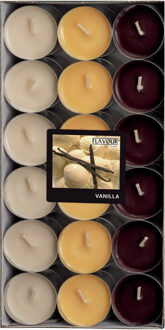 Geur theelichtjes/waxinelichtjes - Mega pack - 36x - Vanilla aroma - 4,5 branduren