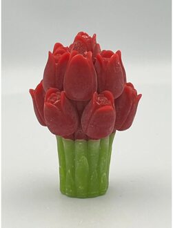 Geur tulpenbosje rood 10x6cm
