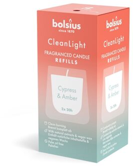 geurkaars Clean Light navulling s/2 - Cypress Amber Multikleur