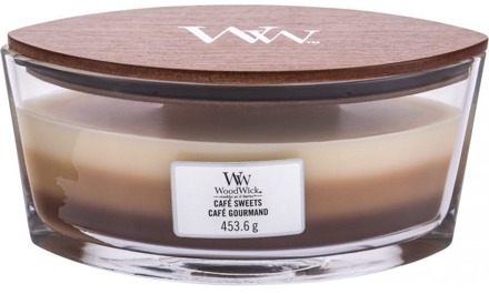 Geurkaars Ellipse Trilogy Café Sweets - 9 cm / 19 cm Wit