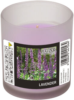 Geurkaars - in glas - lavendel aroma - 8 branduren - 7 x 8 cm