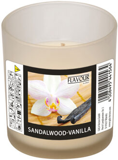 Geurkaars - in glas - Sandalwood-Vanilla aroma - 8 branduren - 7 x 8 cm