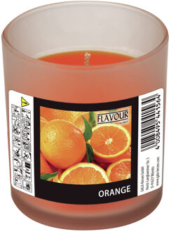 Geurkaars - in glas - Sinaasappel aroma - 8 branduren - 7 x 8 cm