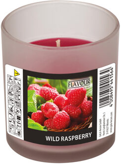 Geurkaars - in glas - Wild Rasberry aroma - 8 branduren - 7 x 8 cm