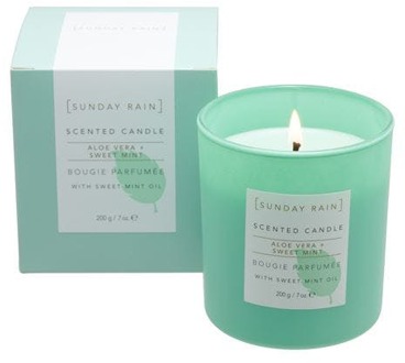 Geurkaarsen Sunday Rain Aloe & Sweet Mint Geurkaars 200 g