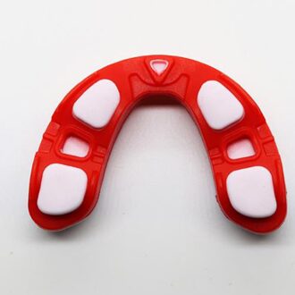 Geurloos Sport Dual Kleur Training Eva Volwassenen Veiligheid Boksen Basketbal Mond Guard Universele Convertible Zachte Tanden Beschermen Rood