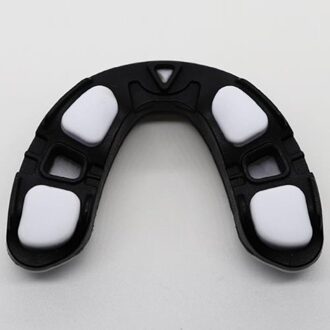 Geurloos Sport Dual Kleur Training Eva Volwassenen Veiligheid Boksen Basketbal Mond Guard Universele Convertible Zachte Tanden Beschermen zwart