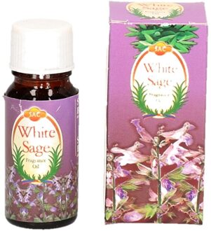 Geurolie witte salie 10 ml flesje - 3x stuks - Smudgen - Huisparfum navulling - Aromatische olien