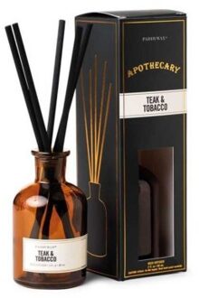 geurstokjes apothekersglas - teak & tabacco