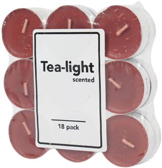 Geurtheelichten appel kaneel 18 stuks bruin