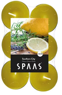 Geurtheelichtjes - 12x - Citrusgeur - 4,5 branduren