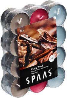 Geurtheelichtjes/waxinelichtjes - 120x - Exotic Wood - 4,5 branduren