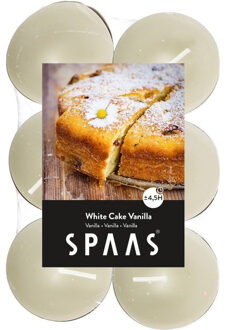 Geurtheelichtjes/waxinelichtjes - 12x - White Cake Vanilla - 4,5 branduren Creme
