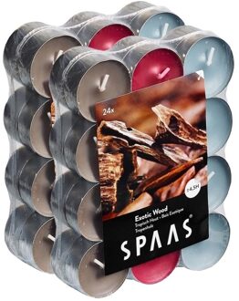 Geurtheelichtjes/waxinelichtjes - 48x - Exotic Wood - 4,5 branduren