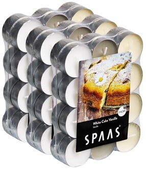 Geurtheelichtjes/waxinelichtjes - 72x - White Cake Vanilla - 4,5 branduren - geurkaarsen