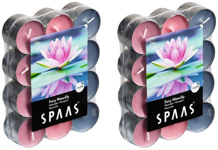Geurtheelichtjes/waxinelichtjes - 96x - Fairy Waterlily - 4,5 branduren