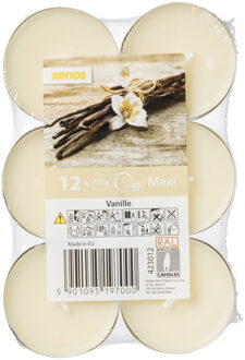 Geurwaxinelichten - vanille - set van 12