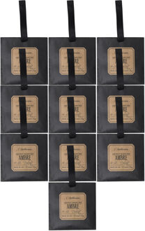 Geurzakje - 10x - amber geur - papier - geurzakjes - voor kledingkast