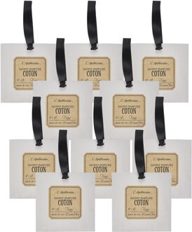 Geurzakje - 10x - katoen geur - papier - geurzakjes - voor kledingkast