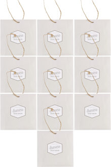 Geurzakje - 10x - linnen geur - beige - papier - geurzakjes - voor kledingkast