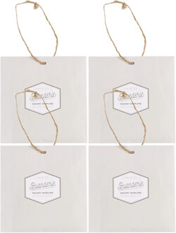 Geurzakje - 4x - linnen geur - beige - papier - geurzakjes - voor kledingkast