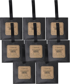 Geurzakje - 8x - amber geur - papier - geurzakjes - voor kledingkast