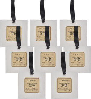 Geurzakje - 8x - katoen geur - papier - geurzakjes - voor kledingkast