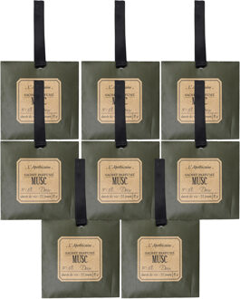 Geurzakje - 8x - witte muskus geur - papier - geurzakjes - voor kledingkast